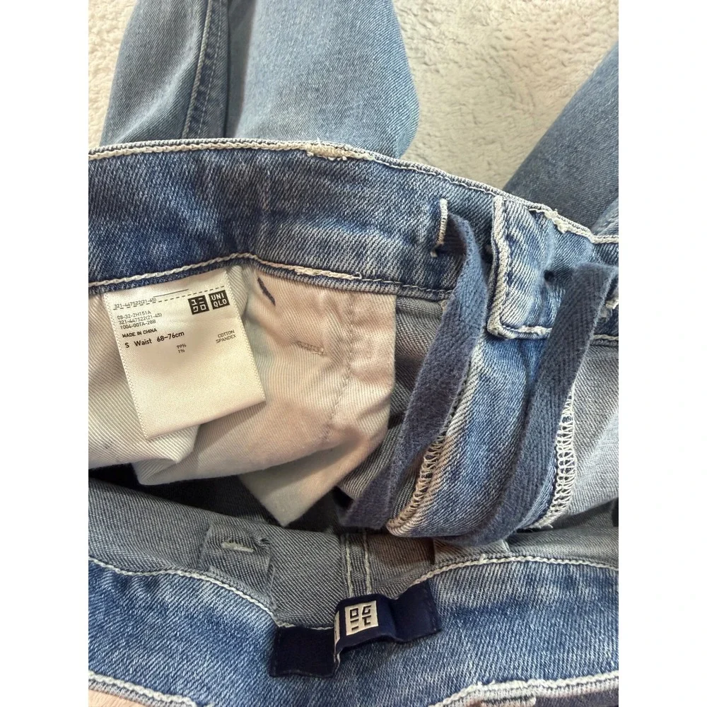 Uniqlo Utility Painter Pants Mens Small Blue Denim Carpenter Jeans Hammer Loop
